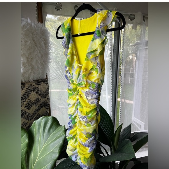 NWT Zara Ruched BodyCon 🌼🌼 - Picture 3 of 5